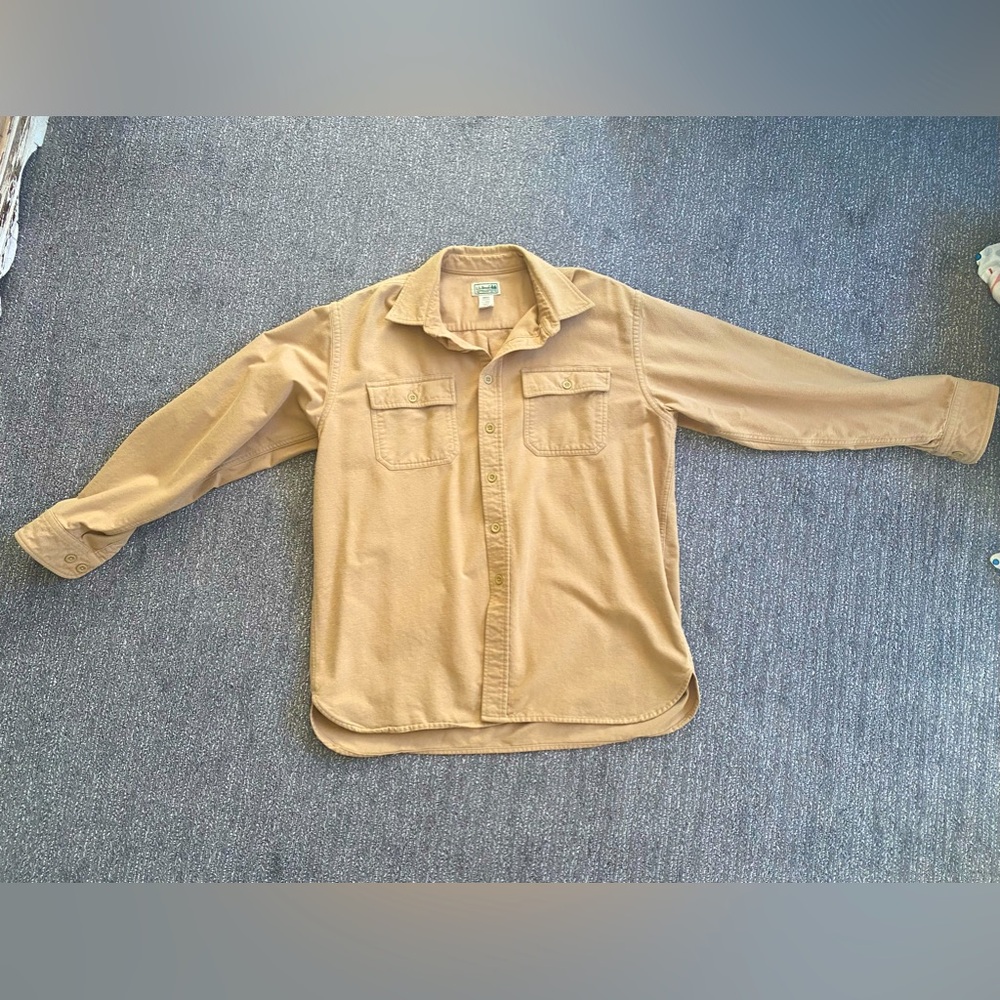 LL Bean Vintage Chamois Tan/Beige Outdoor Men’s Large